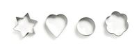 Excelsa Cookies Time uitsteker Fantasy, roestvrij staal, zilver, 6 x 6 x 2 cm, 4 stuks