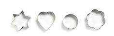 Excelsa Cookies Time uitsteker Fantasy, roestvrij staal, zilver, 6 x 6 x 2 cm, 4 stuks
