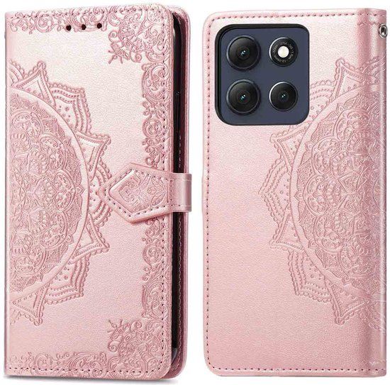 imoshion Mandala Bookcase voor de Motorola Moto G86 - Rosé Goud