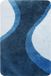 Dutch House Badmat Metz - 60x90 cm - Blauw - Microfiber - Rechthoekig - Hoogpolig