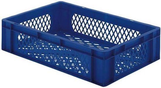 Euronorm Stapelbak - 60x40 cm - Grijs - Geperforeerd