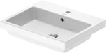 Duravit Vero Air - Lavabo à encastrer 55x46 cm, avec trop-plein, avec trou de robinetterie, blanc