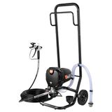 VEVOR Spuitverfsysteem, 750 W, 3000 psi, zonder lucht, met trolley, verfpistool met slang, 7,6 m, 1,2 l/min, voor schilderen binnen en buiten, benodigdheden hekken
