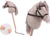 Johntoy Holly Horse - Hobby paard de luxe met korte stok, ca. 80 cm, licht bruin