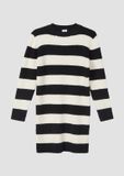 s.Oliver Robe en maille à manches longues pour fille, noir/blanc, taille 152