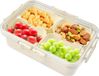 Boîte à snacks transparente sans marque avec compartiments et couvercle