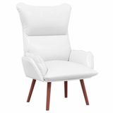 vidaXL Fauteuil Wit Kunstleer 69 x 74 x 93 cm