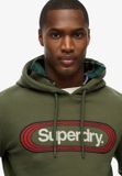 Superdry Hoodie Vintage Trade Tab Hommes - Vert militaire - Taille M