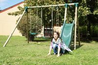 Chalet&jardin Portique En Bois Navajos 330 X 260 X 230 Cm, Toboggan