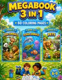 Zoo Animals, Ocean Animals & Pets Coloring Book for Kids Ages 6-9
