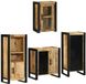 vidaXL Waschbeckenunterschrank Set Braun Massiv Mango Holz