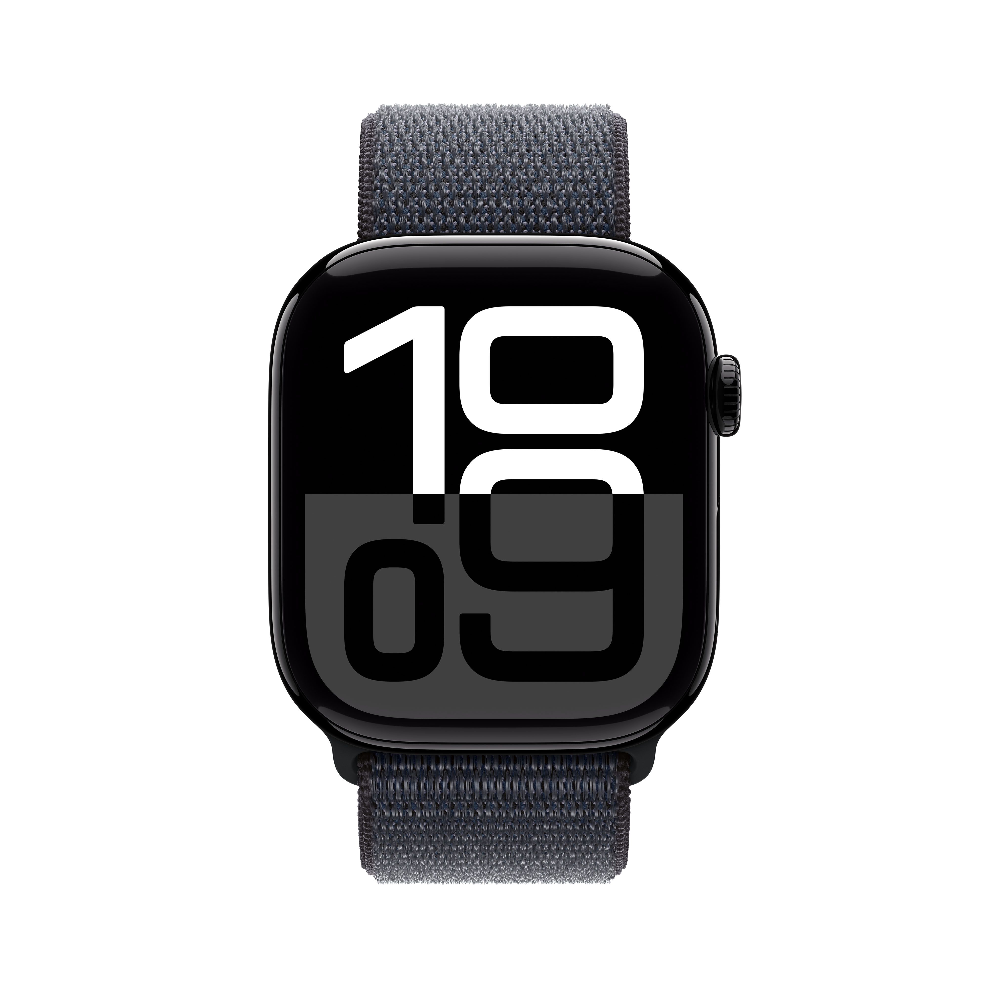 Apple Watch Series 10 46mm - Zwart Aluminium - Ink Geweven Sportbandje