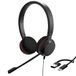 Jabra Evolve 20 Stereo Headset – Microsoft-gecertificeerde hoofdtelefoon voor VoIP-softphone met passieve ruisonderdrukking – USB-C/A – Zwart