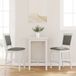 Maison Exclusive - Tabouret de bar avec coussin, 2 pièces. Blanc, caoutchouc massif