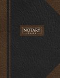 Notary Libri GmbH Notary Journal: Public Record Book for Men Women, Logbook for Notarial Acts, 390 Entries, A4, Black & Brown Cover