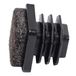 Adsamm INS-R-F-BL-1616-4 4 x lamellenstoppen met vilt, zwart, 16 x 16 mm