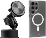 Lampa ventouse avec support de téléphone magnétique chargement sans fil (magsafe) + Housse Brodit Samsung MagSafe
