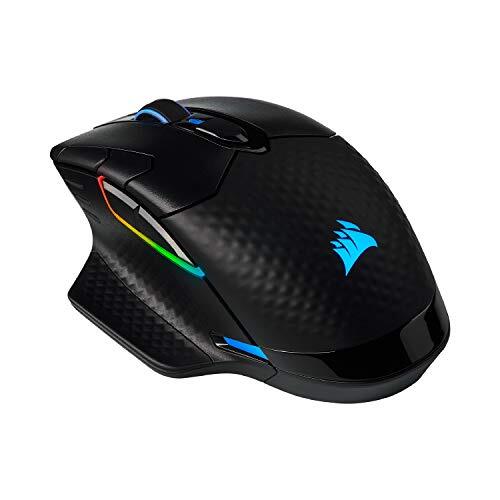 Corsair Dark Core RGB Pro SE, draadloze FPS/MOBA gamingmuis met Slipstream technologie, zwart, RGB-led met achtergrondverlichting, 18000 DPI, optisch, Qi draadloos opladen gecertificeerd