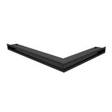 KRATKI AIR ventilatierooster | linkerhoek haardrooster | 766 x 547 x 60 mm | Zwart
