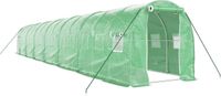vidaXL Tuinkas met stalen frame, groen, 28 m², 14x2x2 m