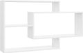 vidaXL - Wandschappen - 104x20x58,5 cm - bewerkt hout - wit