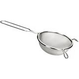 MSV zeef Ø 18cm van roestvrij staal, zilver, 38x18x18 cm