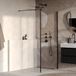 Brauer Oblivion Inloopdouche Helder Glas 100 x 200 cm Mat Zwart