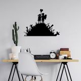 Stijlvol zwart decoratief metalen wandaccessoire, 52 x 70 cm