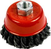 Strend Pro Komstaalborstel TCB-500, 80 mm, getordeerde draad, M14x2, draad 0,35 mm