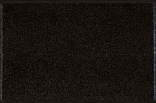 Kleen-Tex Wash+Dry Raven Black Deurmat, Polyamide, Zwart, 60 x 90 cm