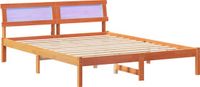 vidaXL Bedframe, wassenbruin, 160 x 200 cm, massief grenenhout