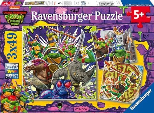 Ravensburger Kinderpuzzle 3x49 Teile - Teenage Mutant Ninja Turtles