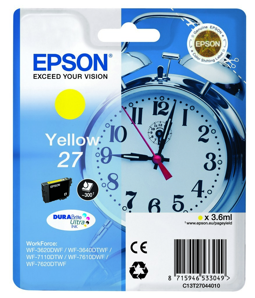 Epson Alarm clock 27 DURABrite Ultra single pack / geel