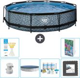 EXIT Toys EXIT Rond Stone Frame Zwembad - 360 x 76 cm