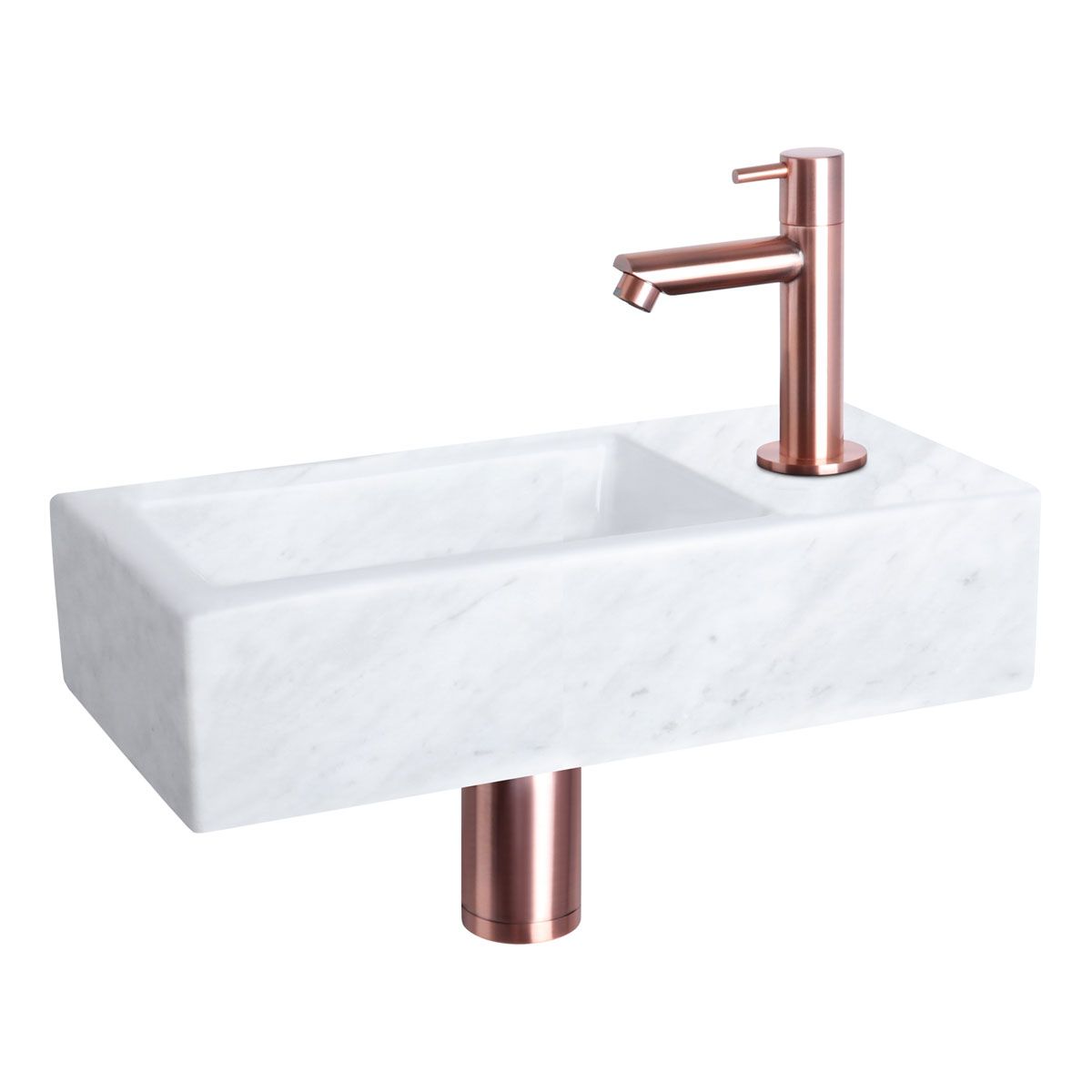 Differnz Helios Fonteinset marmer recht rood koper 38.401.40