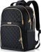 Sac à dos sans marque pour femmes, 15,6 pouces, sac d'école, avec port de chargement USB, sac d'ordinateur portable, imperméable, noir