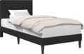 vidaXL Bedframe met hoofdeinde Zwart 90 x 200 cm Fluweel