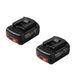 Bosch Batterie de remplacement 18V 6.0Ah Indicateur LED 2-pack