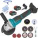 Meuleuse d'angle sans fil 125mm 18v 5,5ah, lot complet 2 batteries, chargeur UE, disques de coupe, ponçage, polissage + équipements de sécurité inclus