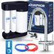 Aquaphor robinet de cuisine Aquaphor Morion avec filtre à eau, douchette extractible et bec double pivotant, chrome