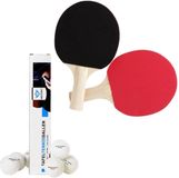 Atosa Set de tennis de table de 2 raquettes et 9 balles de tennis de table