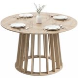 Homcom Eettafel MDF 120 x 120 x 75 cm Natuurlijk hout
