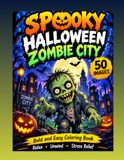 Spooky Halloween Zombie City Coloring Book