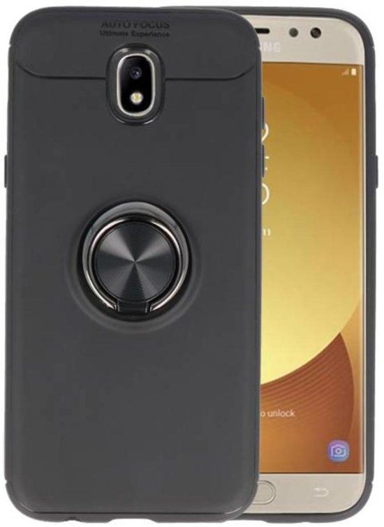 Best Cases Zwart Zacht TPU met Ringhouder hoesje voor Samsung Galaxy J5 2017