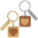 GRUSS & CO 48562 Sleutelhanger droomvrouw, droomman, hangerset met 2 houten hangers, bedel en sleutelring, cadeau voor koppels, huwelijkscadeau, Meerkleurig, Lenght 7 cm, Motief "Traum"