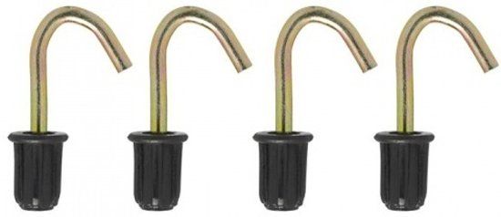 ProPlus Tentdoppen Met Ronde Haak 19 Mm Zwart/zilver Per 4 Stuks