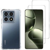 Phonillico® Schokbestendig hoesje voor Xiaomi 14T en 2 Gehard glas Schermbeschermingsfilm