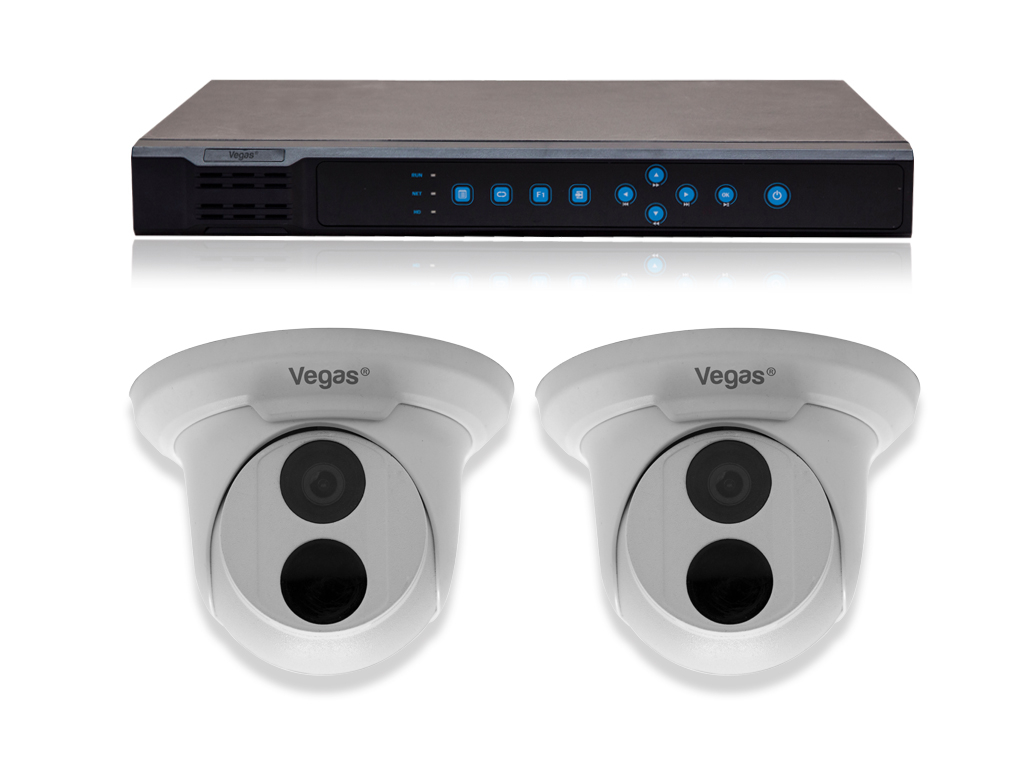 Vegas® Electronics Vegas CS-P2 ProView 4MP PoE Beveiligingscamera set