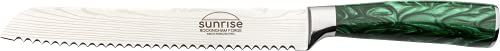 Rockingham Forge Sunrise Collection 8" broodmes, roestvrij staal met hars handvat, smaragdgroen