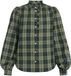 SISTERS POINT Virsa-sh17 - Dames shirt - Green Check - Maat M